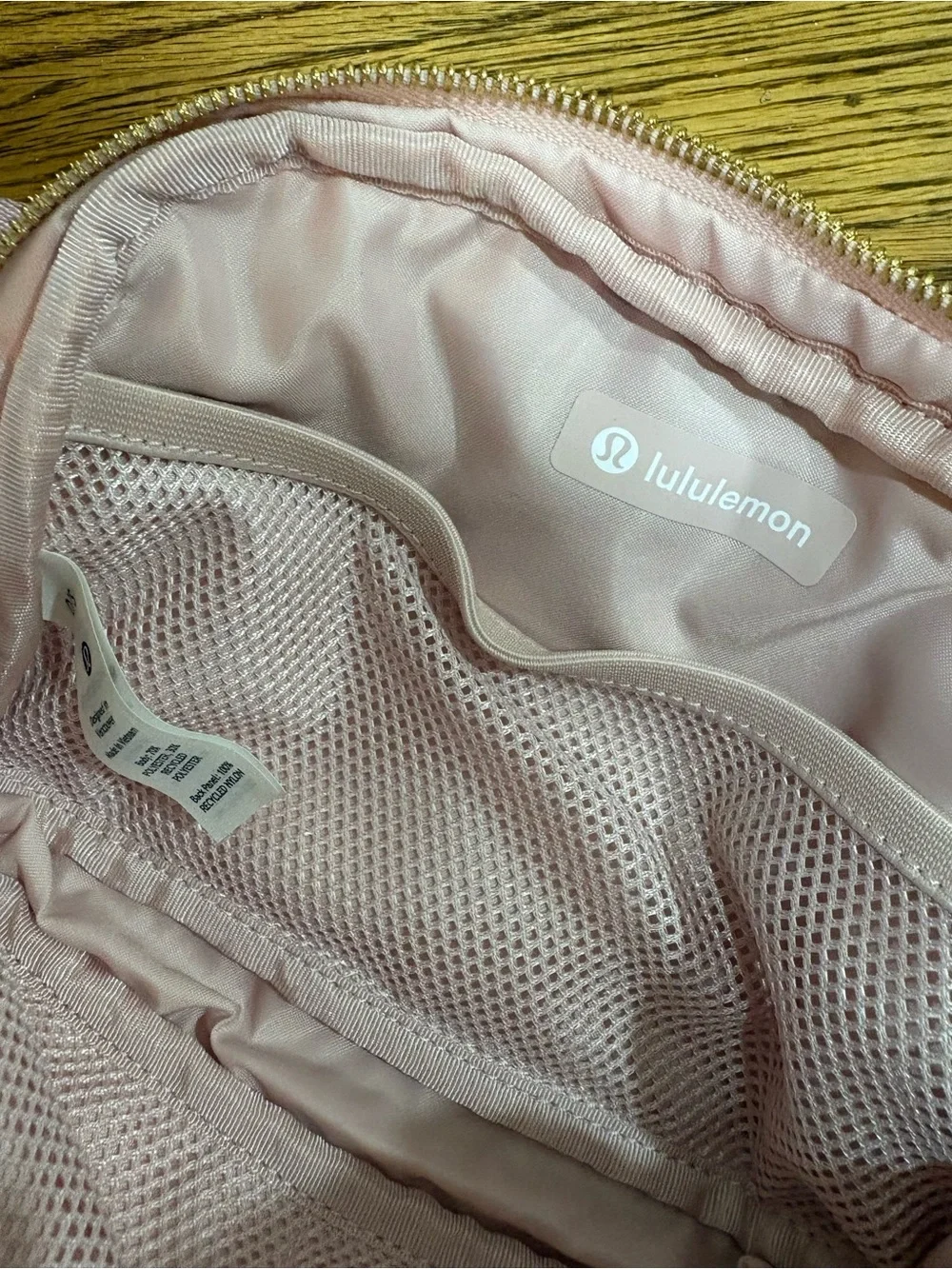Lululemon Everywhere Belt Bag Fleece Sherpa Pink Gold